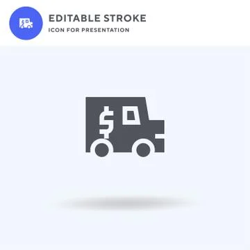 Truck icon vector, filled flat sign, solid pictogram isolated on white, logo イラスト素材