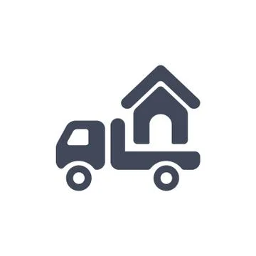 Truck Icon Vector flat design style Stock Illustration