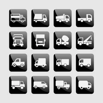 Truck icons Stock Illustration