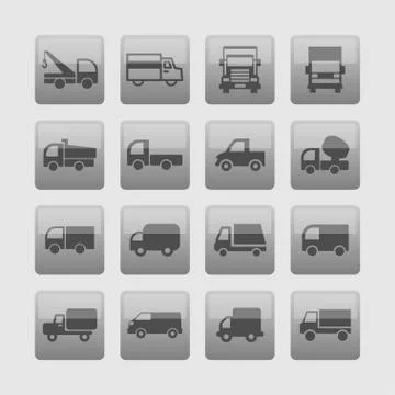 Truck icons Stock Illustration