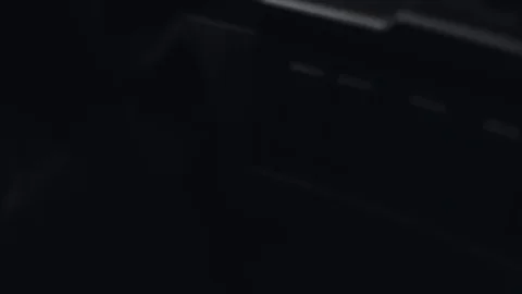 Truck interior, camera panning from down to up, empty tank warning Stock Footage 69909565