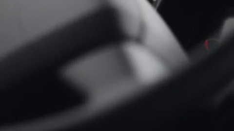 Truck interior, camera panning from left to right, empty tank warning Stock Footage 69909572