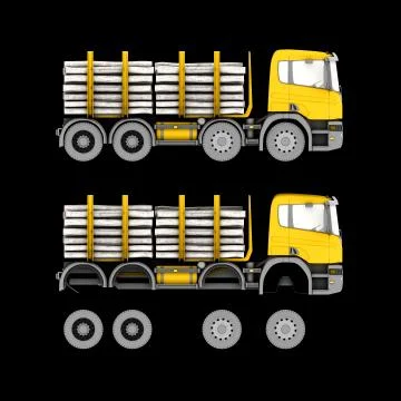 Truck isolated Illustrazione stock