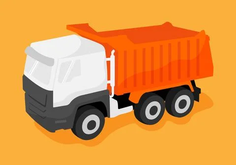 Truck isolated on white background, vector illustration Stock Illustration