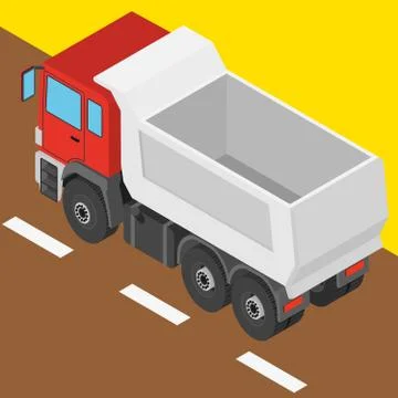The truck in isometric projection Stock Illustration