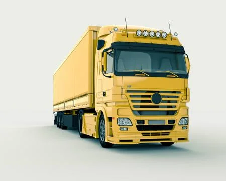 Truck on a light background Stock Photos