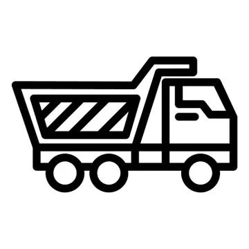 Truck line icon. Van vector illustration isolated on white. Lorry outline style Illustrazione stock