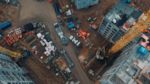 Truck with a load going through the construction site. Stock Footage 124890597