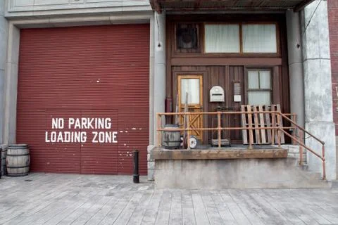 Truck loading dock at warehouse or Shipping Facility Stock Photos