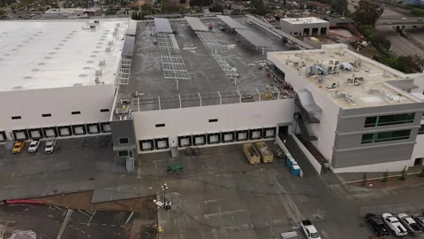 Truck Loading docks in a distribution center Video stock 274377894