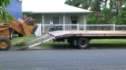 Truck loading Stock Footage 349903