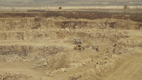 Truck loading in a quarry Stock Footage 75367801