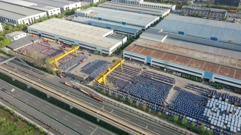 Truck is loading in Warehouse Stock Footage 184599882