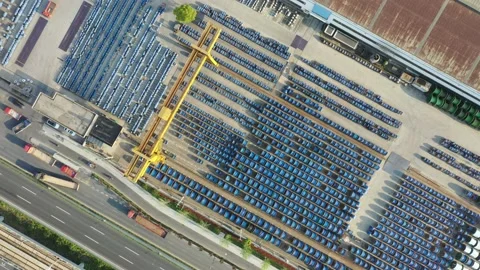 Truck is loading in Warehouse Stock Footage 184602856