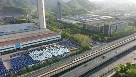 Truck is loading in Warehouse Stock Footage 184609461