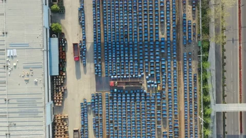 Truck is loading in Warehouse Stock Footage 184757717