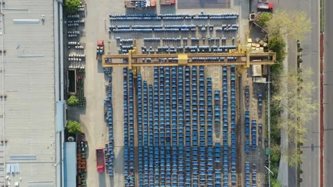 Truck is loading in Warehouse Stock Footage 184758528