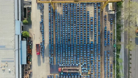 Truck is loading in Warehouse Stock Footage 184758949