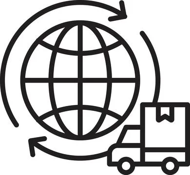 Truck logistics icon vector Stock Illustration