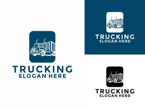 Truck Logo design vector, logistics and delivery company logo design, Truck.. Stock Illustration