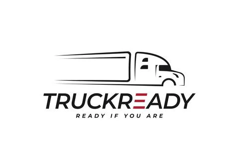 Truck logo symbol on white background sign Stock Illustration