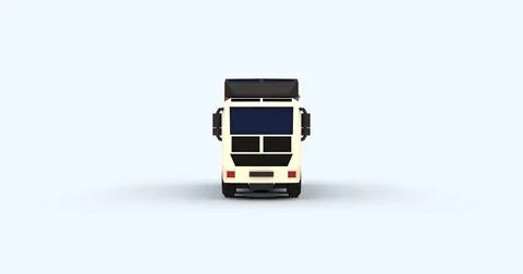 Truck low poly 3d image Stock Illustration