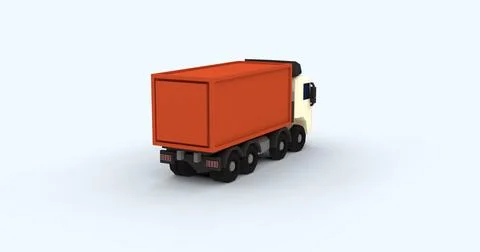 Truck low poly 3d image Stock Illustration