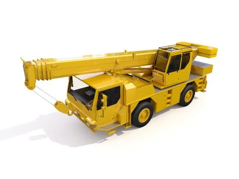 Truck mounted crane Stock Illustration