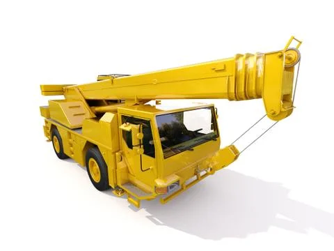 Truck mounted crane Stock Illustration