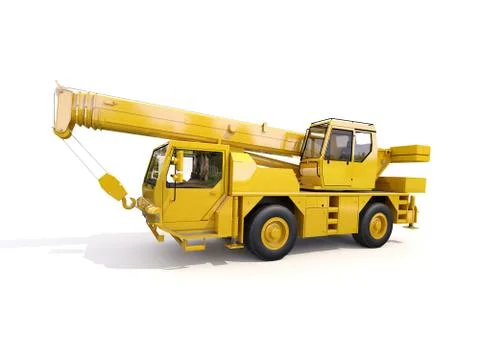 Truck mounted crane Stock Illustration