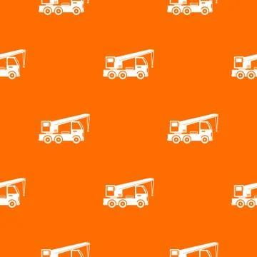 Truck mounted crane pattern seamless Stock Illustration