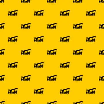 Truck mounted crane pattern vector Stock Illustration