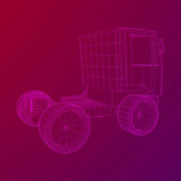 Truck or lorry car. Vector. Stock Illustration