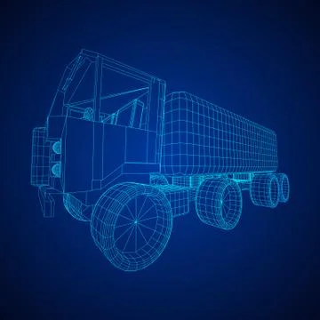 Truck or lorry car. Vector. Illustrazione stock
