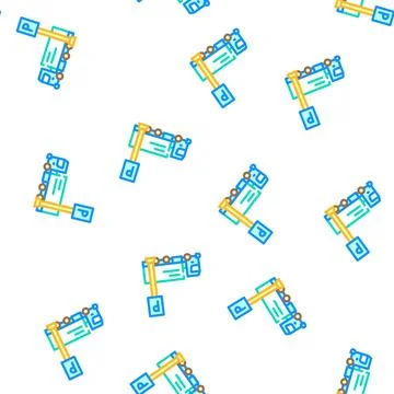 Truck parking vector seamless pattern 库存插图