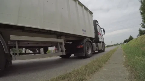 Truck Passing Stock Footage 83617406