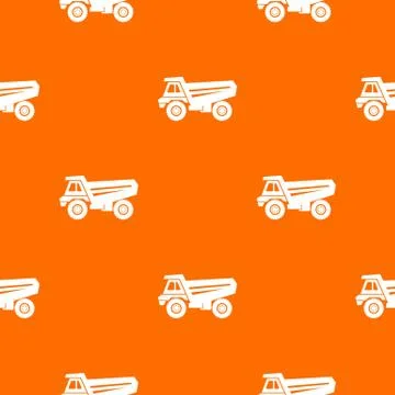 Truck pattern orange Illustrazione stock