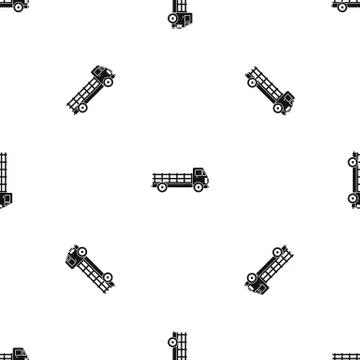 Truck pattern seamless black Illustrazione stock