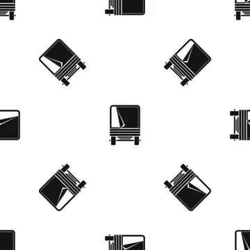 Truck pattern seamless black Stock Illustration