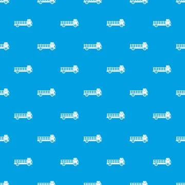 Truck pattern seamless blue Stock Illustration