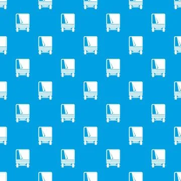 Truck pattern seamless blue Stock Illustration
