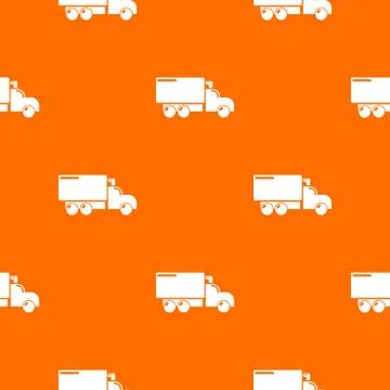 Truck pattern vector orange Stock Illustration