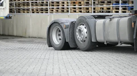 Truck, picking up a trailer Stock Footage 21763691