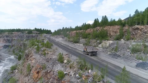 Truck in the quarry Stock Footage 93862291