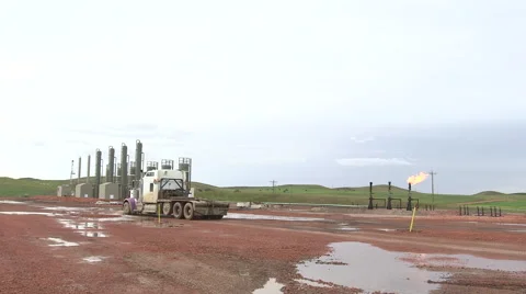 Truck in Refinery Stock Footage 44474242