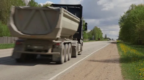 Truck on the road Stock Footage 38633357