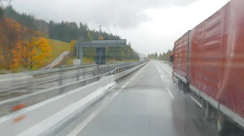 Truck on the road Stock Footage 44526477