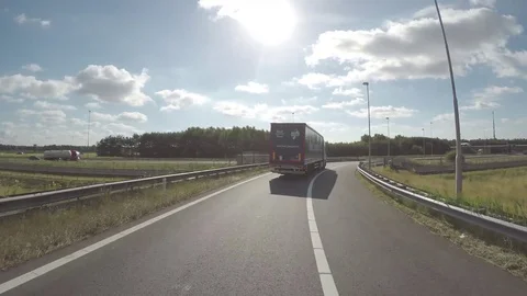 Truck on-the-road Stock Footage 83499558