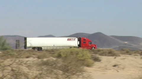 Truck on route 66 Stock Footage 5135494