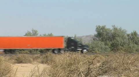 Truck on route 66 Stock Footage 5137063